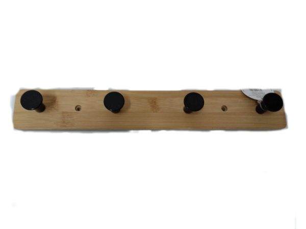 PERCHERO PARA PARED 4 GANCHOS BAMBOO