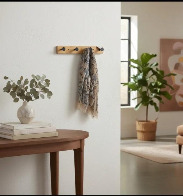 PERCHERO PARA PARED 4 GANCHOS BAMBOO - Imagen 3