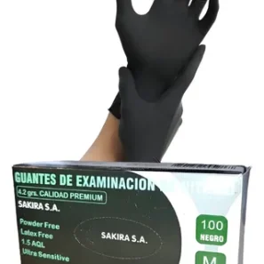 GUANTES DE NITRILO NEGRO X100 UNI