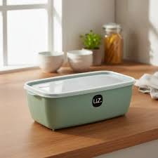RECIPIENTE CON TAPA RECTANGULAR 0.5L