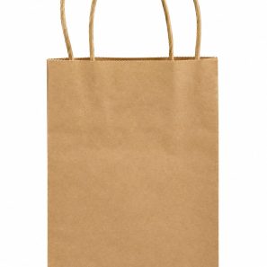 BOLSA DE PAPEL KRAFT CON ASA CHICA